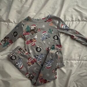 Disney Gray Holiday Kids Pajama Set